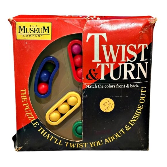 Vintage Twist and Turn Puzzle Game 1990s The Museum Company Complete in Box - Picture 2 of 12